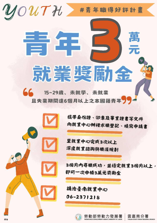 求職轉職工讀一次到位！台南就業6月好職連發