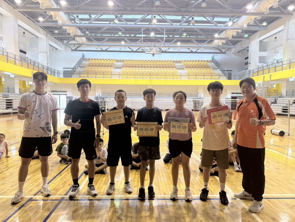 金大羽球親子夏令營結業！小將曹宇睿對抗賽奪冠