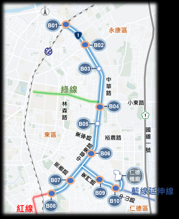 臺南捷運第1期藍線基本設計通過中央審議 將展開發包