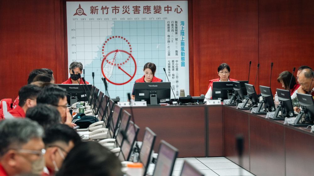 薔琵颱風威脅不容小覷　竹市長高虹安主持第2次工作會議要求防災應變不鬆懈