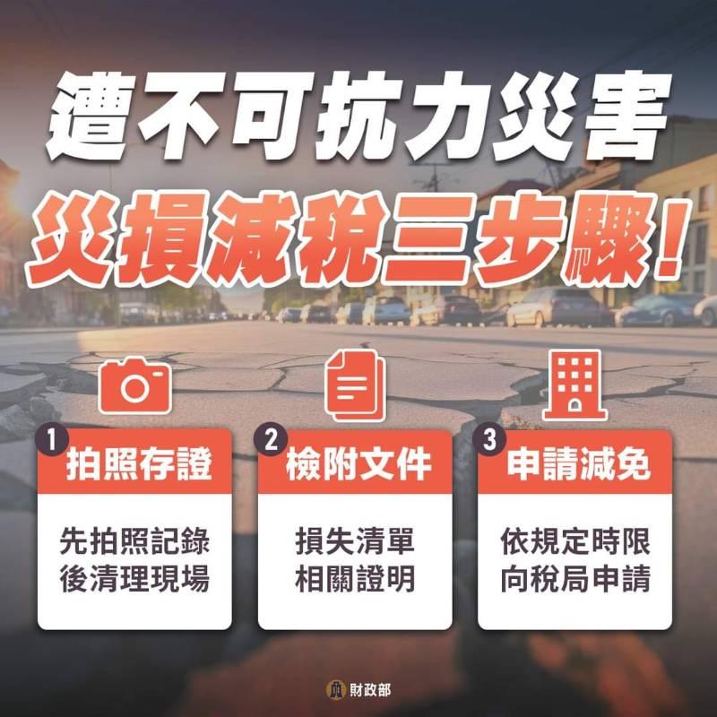 0403臺灣東部海域地震造成災害損失 得減免相關稅捐